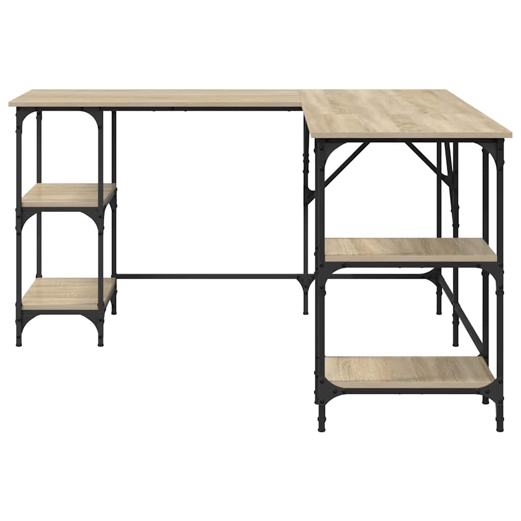 Desk Sonoma Oak 139x139x75 cm Engineered Wood